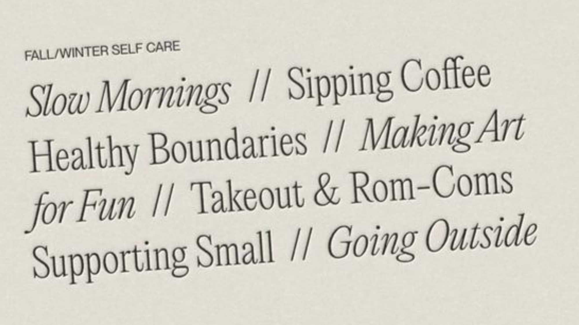 Embracing the little things in life